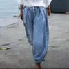 2023 neue Hohe Taille Boyfriend-Jeans Damen Sommer Einfarbig Lose Spanning Straße Haren Denim Lange Hosen