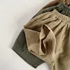 Pantalons en coton et lin pour bébés garçons et filles, couleur unie, shorts de Style coréen pour enfants de 1 à 7 ans, décontractés pour l'été