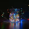 Cordes étanche USB/batterie LED chaîne lumière 5M 10M fil de cuivre fée guirlande lampe pour noël fête de mariage éclairage de vacances