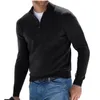 Herrenpullover Vintage V-Ausschnitt Fleece Reißverschluss Langarmpullover Lässige Streetwear Harajuku Pullover Poloshirt