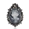 Spille Spille Intere - Accessori da sposa vintage Joyeria Cameo Beauty Queen per le donne Strass di cristallo Oro Argento Antico 244W