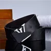 2024 Fashion Unisex Luxury Leather men's Belt Black v'sbelt Designer Gold smooth buckle Women's Hip Jeans 3.8cm VV 001