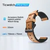 Аксессуары 22 мм гибридный кожаный ремешок для Ticwatch Pro 3 Ultra / Ticwatch Pro 3 / S2E2 Smart Watch strap Spate