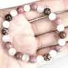 Strand MG1722 Bracelet du zodiaque Scorpion pour femme 8 mm Veine noire Rhodonite AA Grade Sélénite Chakra Poignet Mala Pierre précieuse naturelle Jewelr2207