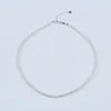 Choker Classic Small Size Round Pearl Necklace med 925 Sterling Silver Clasp Chocker BoxFor Gift