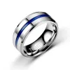 Ring aus Blau-Weißgold mit Comfort-Design Comfort