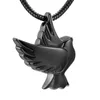 Pendant Necklaces Flying Eagle Cremation Ashes Necklace Stainless Steel Memorial Keepsake For Human/Pet Free Jewelry Men