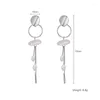 Dangle Oorbellen Hongye Punk 925 Zilver Drop Barokke Natuurlijke Zoetwaterparel Hoop Earring Voor Vrouwen Mode Lange Kwast Sieraden Gift