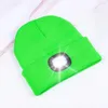 Berretti Berretto Elastico Cappello Ricaricabile USB Led Lavorato A Maglia Per Le Donne Inverno Caldo Antivento Senza Tesa Con Esterno