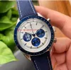 Senaste version 2 Style Men armbandsur 310.32.42.50.02.001 42mm White Dial Ceramic Bezel 316L Steel Case tygband VK Quartz Movement Chronograph Mens Watches