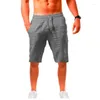 Men's Shorts Men Running Leisure Basketball Training Fifth Short Pants Trend Breathable Loose Casual Gym Linen Cotton Sport