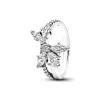 Authentic fit pandora rings charms charm Luxury Sparkly flower drop ring