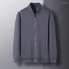 Herrtröjor 2023 Men Autumn Jacket Casual Classic Plaid Zipper Cardigan Coat Fashion Trend Baseball Collar Sweatshirt Brand Clothes