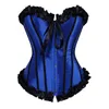 Kobiety damskie Vintage Corsets koronki upust Korss dla kobiet w paski gotycki gorset seksowna boned corleselet strój burleski