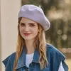 Berets elegante mulheres boina senhoras chapéus femininos outono inverno britânico retro lantejoulas moda viagem casual chapéu