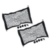 Car Organizer 2Pcs Black Universal Stretchable Elastic Small Cargo Net Pocket Trunk Side Storage Mesh Bag Nylon