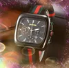 Klassische Atmosphäre, Schweizer Uhren, jährliche Explosionen, High-End-Quarzwerk, luxuriöse Uhr mit großem Zifferblatt, Kalender, Herren-Armbanduhr mit Lederarmband und Kette, Geschenke