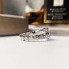Designer de moda anel de moissanite amor anel para mulheres festa amantes do casamento presente jóias de noivado com box2459