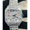 Montre Ice Out VVS 1 pour hommes, haute qualité, 39.8mm, Moissanite, testeur de diamant