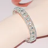 Bride Versatile Water Diamond Full Diamond Wrapped Open Bracelet Crystal Bracelet Female Cross border Popular Wholesale