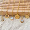 Pendant Necklaces French Vintage Choker Necklace Short Round Square Zircon Women Daily Wear Waterproof Jewelry Party Gifts