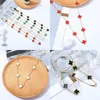 Bijoux de créateurs Luxury Accessoires Vanca Ten Collier pendentif fleurie Lucky Four Leaf Grass 10 Collier de fleur Collier Collier Collier Fritillaria Agate TQQ2