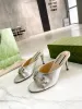 2024SS Designer Square Toe Rhinestone High Heels Heels 7 Colour