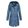 Trench da uomo Giacca da donna da uomo Autunno Inverno Solid Rain con cappuccio Manica lunga Bottoni Cerniera Tasche con abbottonatura Cappotto antivento