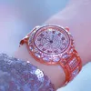 Montres-bracelets BS plein diamant montre pour femme cristal dames Bracelet montres horloge Relojes Quartz pour les femmes 149935