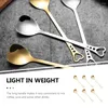 Spoons 6 Pcs Stainless Steel Heart Shaped Spoon With Long Handle Music Tableware Coffee Whisk Ice Cream Scoop
