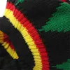 Berets unissex malha trança chapéu jamaicano bob rasta beanie chapéus hip hop boné dreadlocks peruca marley caribe fantasia vestido