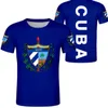 Herr t-skjortor kubansk flagg t-shirt mode 3d tryckt kort ärm presenterade t-shirts casual Activewear Summer Tops Män kvinnor kläder