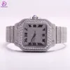 Montre de luxe mécanique de haute qualité pour hommes, personnalisée, Hip Hop, diamant glacé, Moissanite