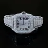 Luxus Custom ICED Out VVS 1/VS1 GRA Zertifizierte Antwort mit Moissanite Diamond Buss Down HipHop Juwelry Watch Pass Tester