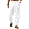 Pantalons pour hommes Hommes Pantalons de survêtement d'été Cordon de serrage Taille élastique en vrac Harem Sports Pantalon de jogging à entrejambe profond Vêtements féminins