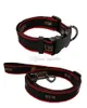 Hundkrage Designer Pet Harness Leases Set Luxury Gilded Letter Mönster Hundkrage Täck för stora medelstora små hundar som kämpar SC8058635