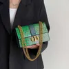 60% de desconto bolsa de designer novo padrão de crocodilo couro moda corrente feminina um ombro crossbody pequeno quadrado cruz encalhado saco do plutônio