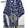 ドレスアフリカ中東高品質Caftan Kaftan Fashion Print 2021 Winyi Maxi Women's Robes Long Beach Bohemian Holidaydress