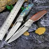 Ręcznie robione Damascus Steel Blade Blade taktyczne nóż kieszonkowy rączka rączka kempingowa EDC Holding Noże