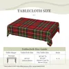 Table Cloth Rectangular Waterproof Oil-Proof Modern Classic Red Tartan Tablecloth Covers 45"-50" Fit Fashion Plaid Check