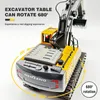 Kmoist Rc Excavator Truck 24G Alloy Remote Control Bulldozer Toy Electric Engineering Car Toys for Boys Kids Gift 231229