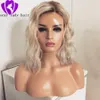 Wigs Polaris loose wave Short Heat Resistant Hair Ombre Blonde Blogger Daily Makeup Synthetic Lace Front Wedding Party Wigs