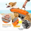 Dog Apparel Life Jacket Inflatable Safety Vest With Rescue Handle Lightweight Dogs Swimming For Small Medium Summer