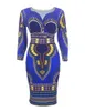 Ubranie etniczne Afrykańskie sukienki dla kobiet Cosplay Costume Modna moda V-Neck dashiki druku