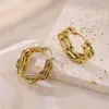 Hoop örhängen kvinnors roterande hexagonal örhänge guldpläterad flerlagare geometriska modesmycken souvenir gåva