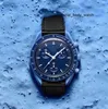 Moonswatch sem temporizador Planeta Relógios Masculinos Função Completa Quarz Cronógrafo Designer Relógio Mission To Mercury Relógio de Luxo Edição Limitada Relógios de Pulso 66AY