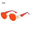 Lunettes de soleil monture métallique ovale Punk tendance gothique UV400 lunettes de Protection lunettes de soleil rondes pour femmes hommes