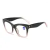 Sonnenbrille Anti-Blaulicht Anti-Strahlung Lesebrille Vintage Übergroße Presbyopie-Brille Damen HD Weitsichtbrille 0 bis 3,5