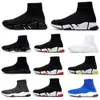 Speeds 2.0 V2 3.0 Chaussures Plateforme Chaussures Casual Hommes Femmes Triple-S noir Blanc Rouge Baskets Respirantes Chaussures de Course de Course Entraîneur de Marche Noir Glitter