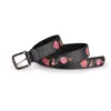 Ceintures pour femmes flore Rose broderie ceinture douce fleur noir haute qualité fille taille femme robe BL622